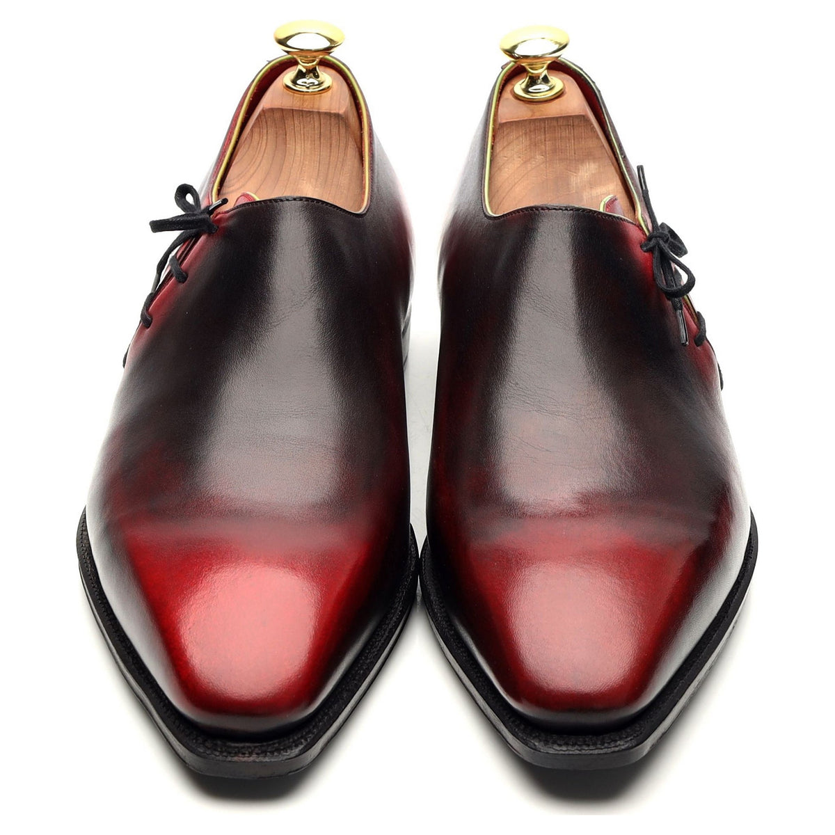 &#39;Lateral Lace&#39; Red Leather Oxford UK 8.5 E