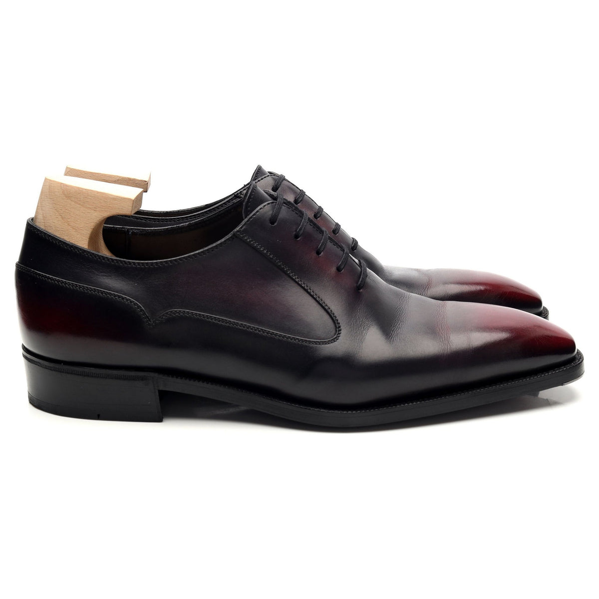 &#39;Domingo&#39; Burgundy Patina Leather Balmoral Oxford UK 8.5