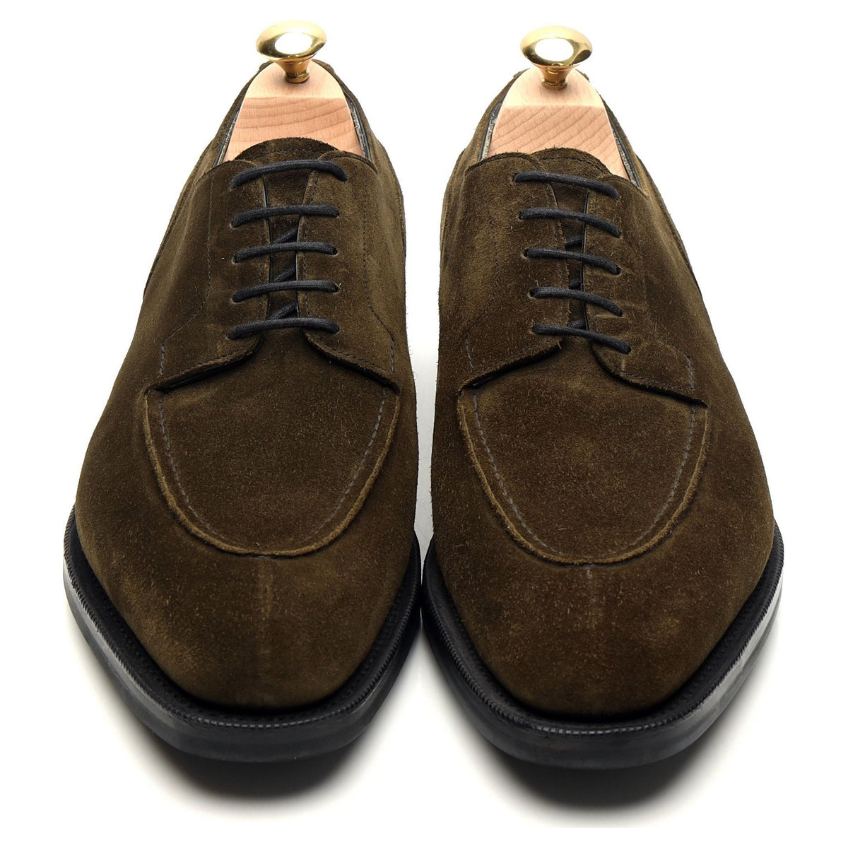 &#39;Dover&#39; Dark Green Suede Split Toe Derby UK 8.5 E