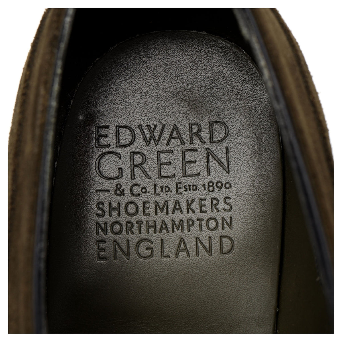 &#39;Dover&#39; Dark Green Suede Split Toe Derby UK 8.5 E