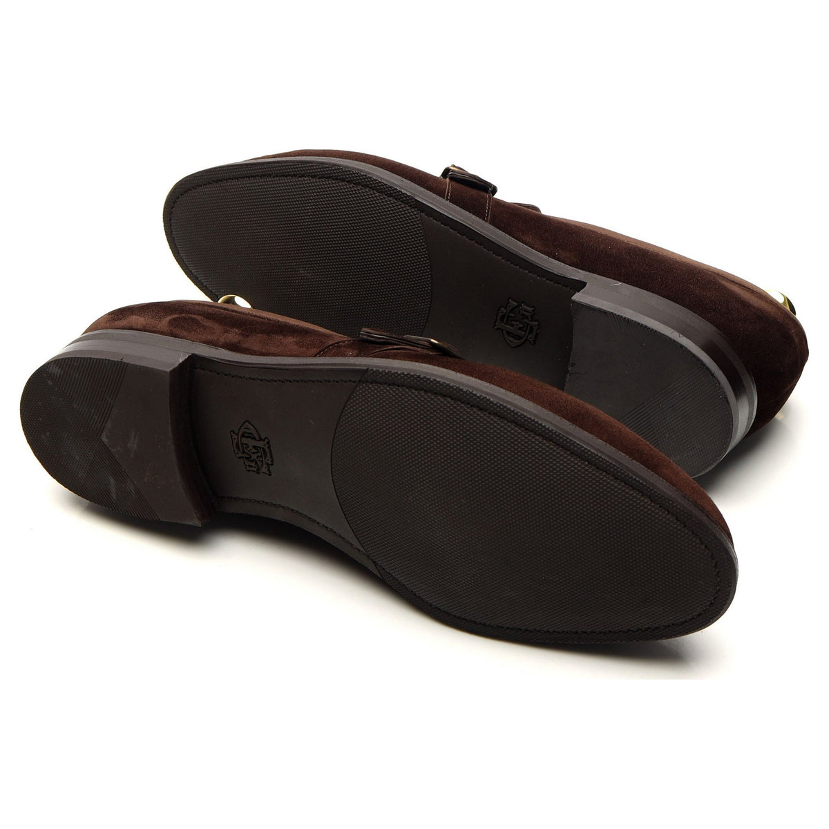 &#39;Bath&#39; Dark Brown Suede Monk Strap Loafers UK 8.5 E