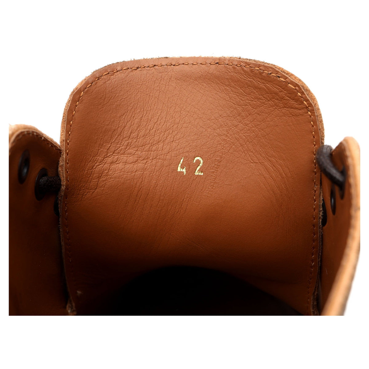 Tan Brown Leather Cap Toe Derby UK 8 EU 42