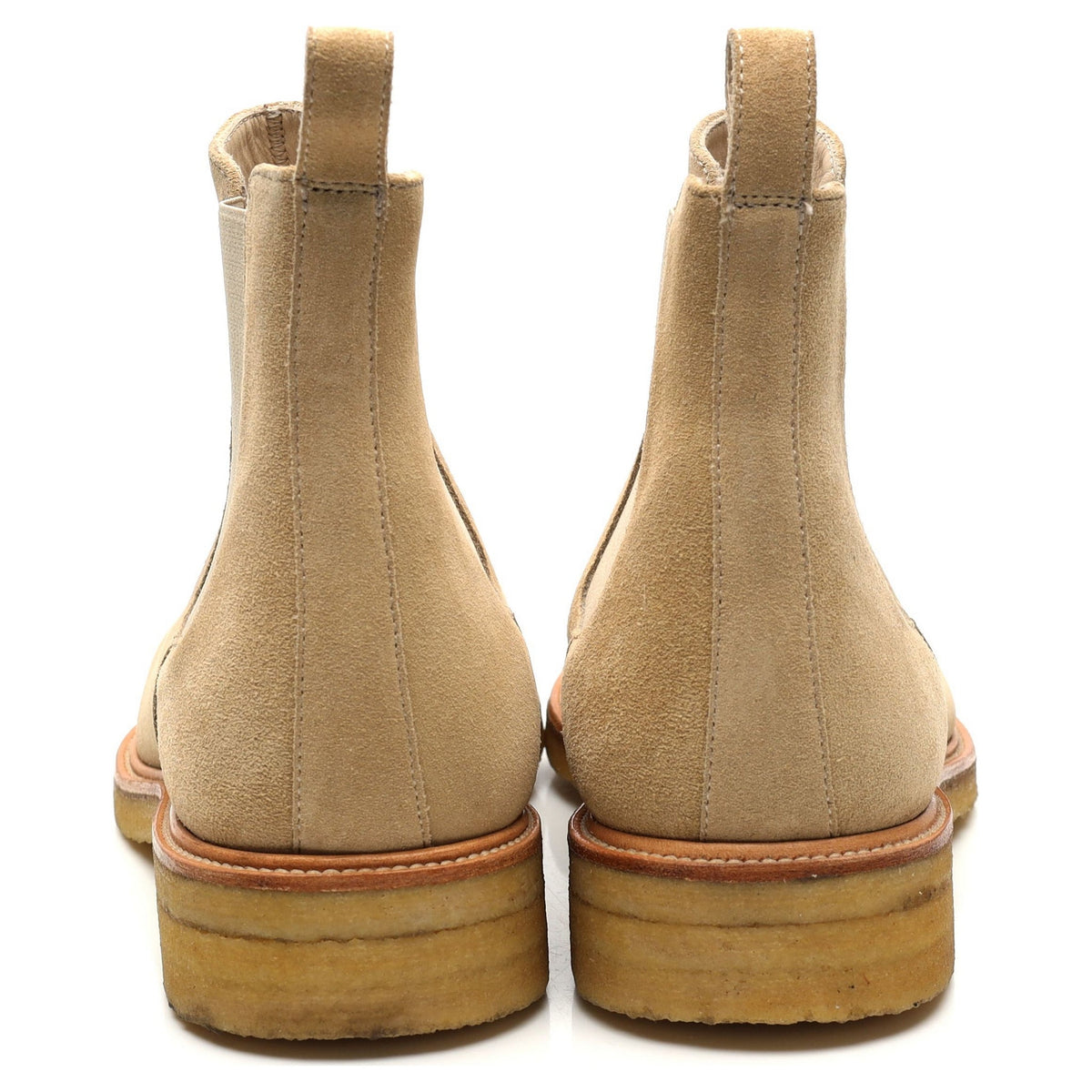 &#39;Harvey&#39; Beige Suede Chelsea Boots UK 8 US 8.5