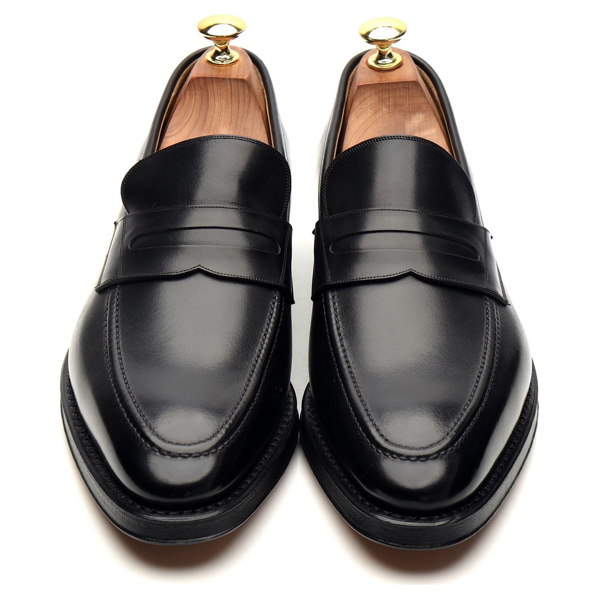 Scribe &#39;Scarbono&#39; Black Leather Loafers UK 8 E