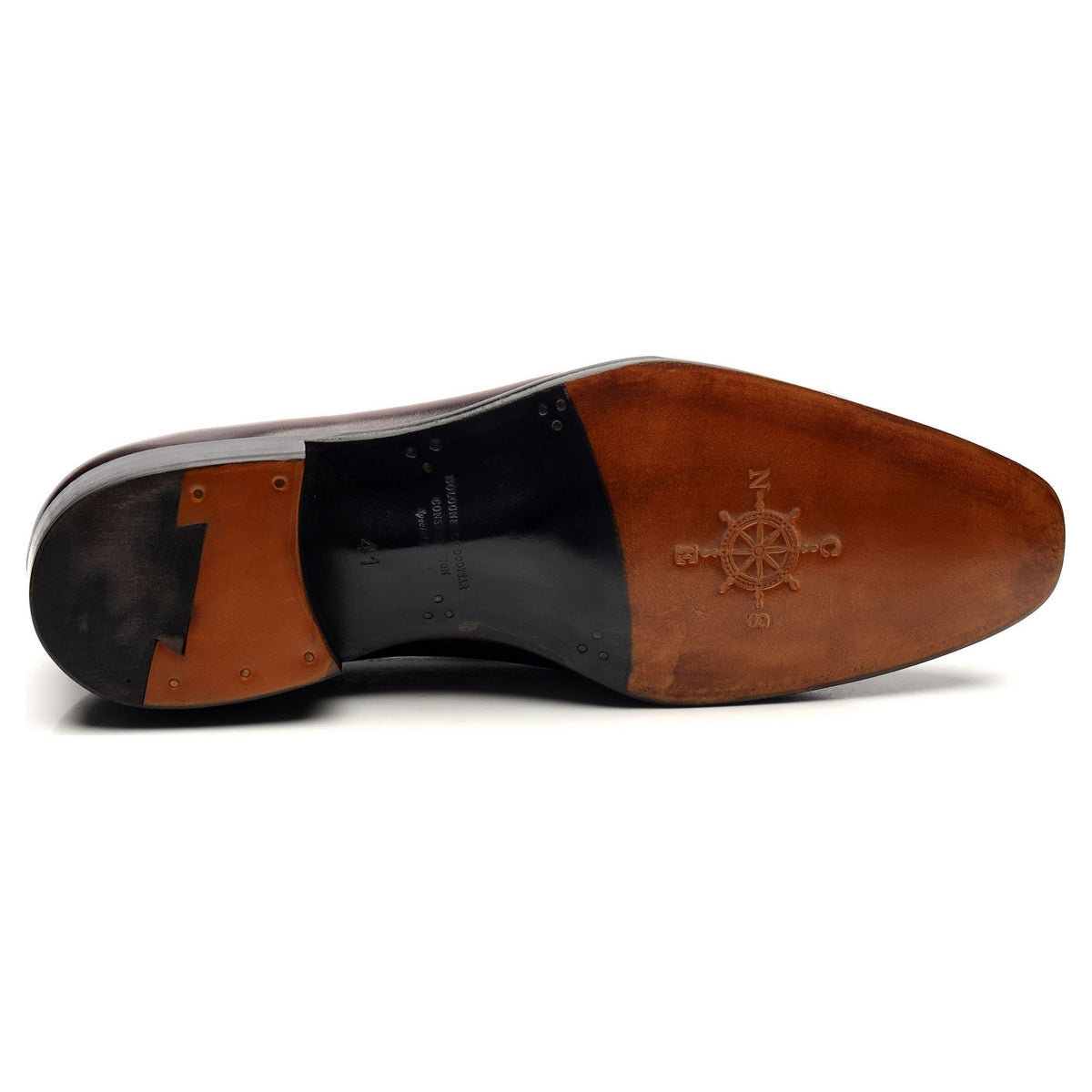 &#39;St. Tropez&#39; Burgundy Leather Split Toe Loafers UK 7.5 E