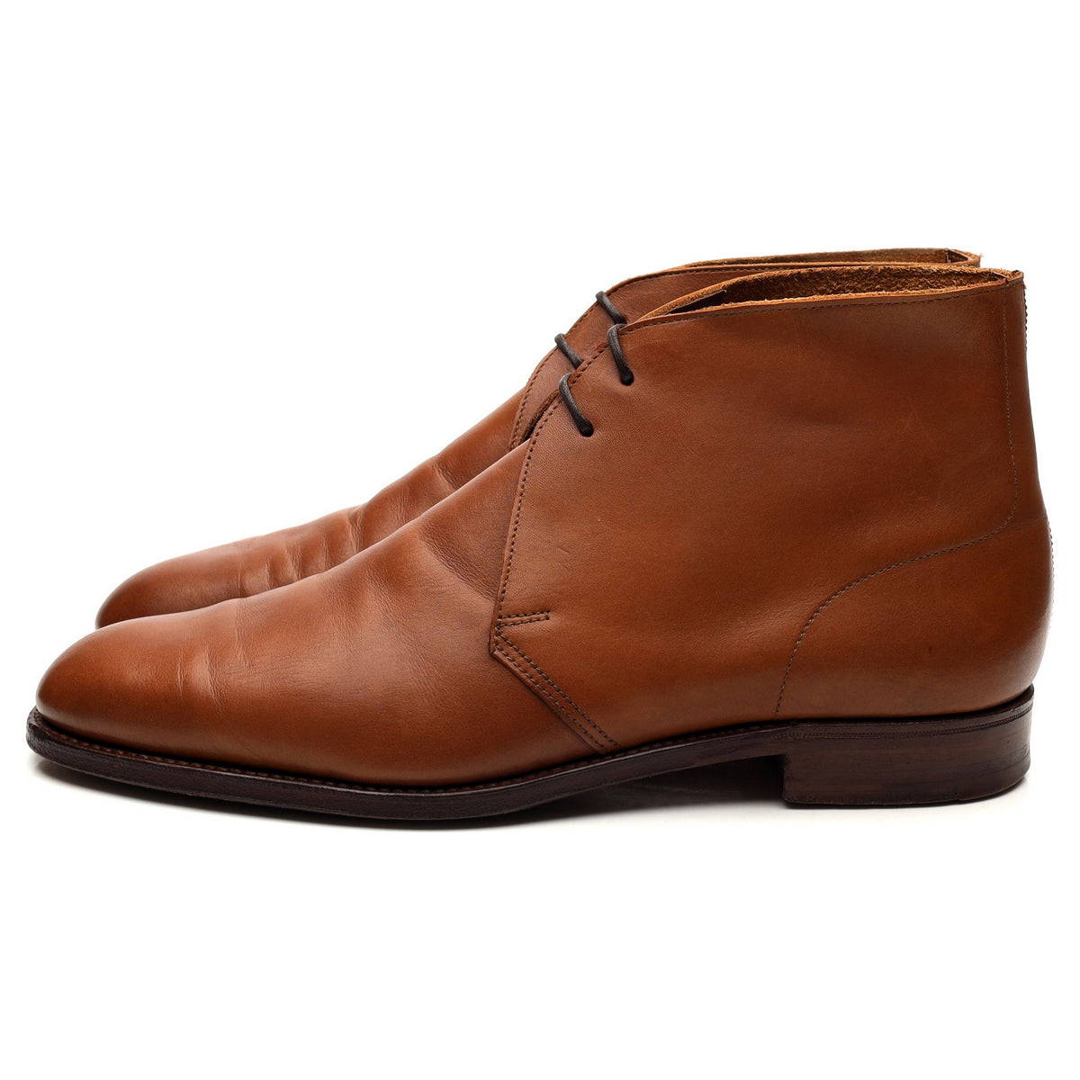 &#39;Somerset&#39; Tan Brown Leather Chukka Boots UK 8 E