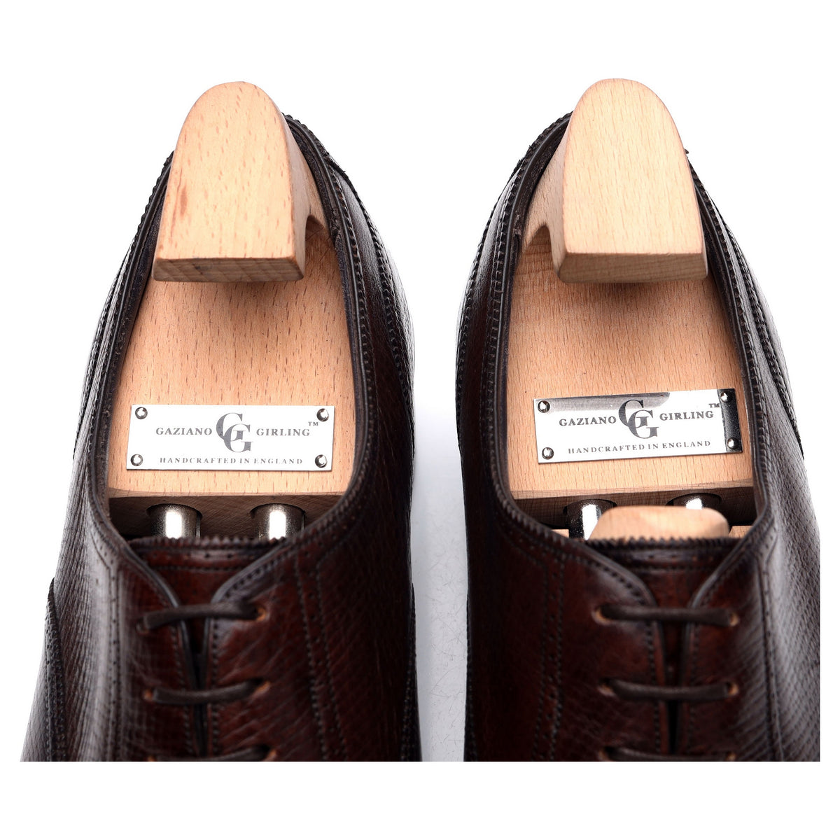 Deco &#39;Savoy&#39; Dark Brown Leather Oxford Brogue UK 9.5 E