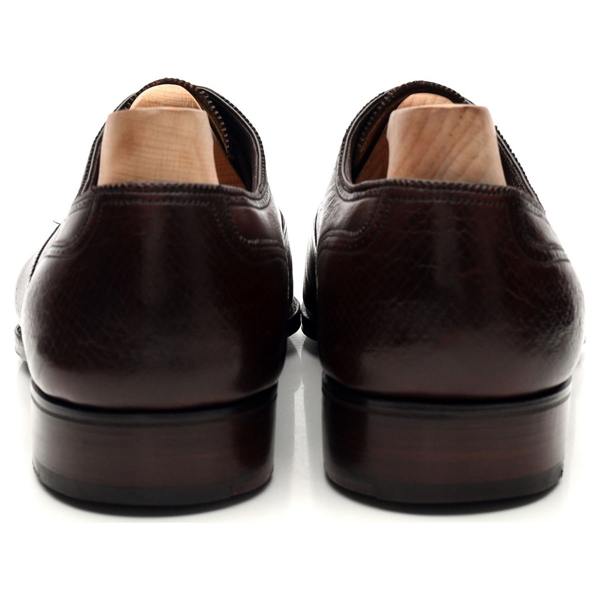 Deco &#39;Savoy&#39; Dark Brown Leather Oxford Brogue UK 9.5 E