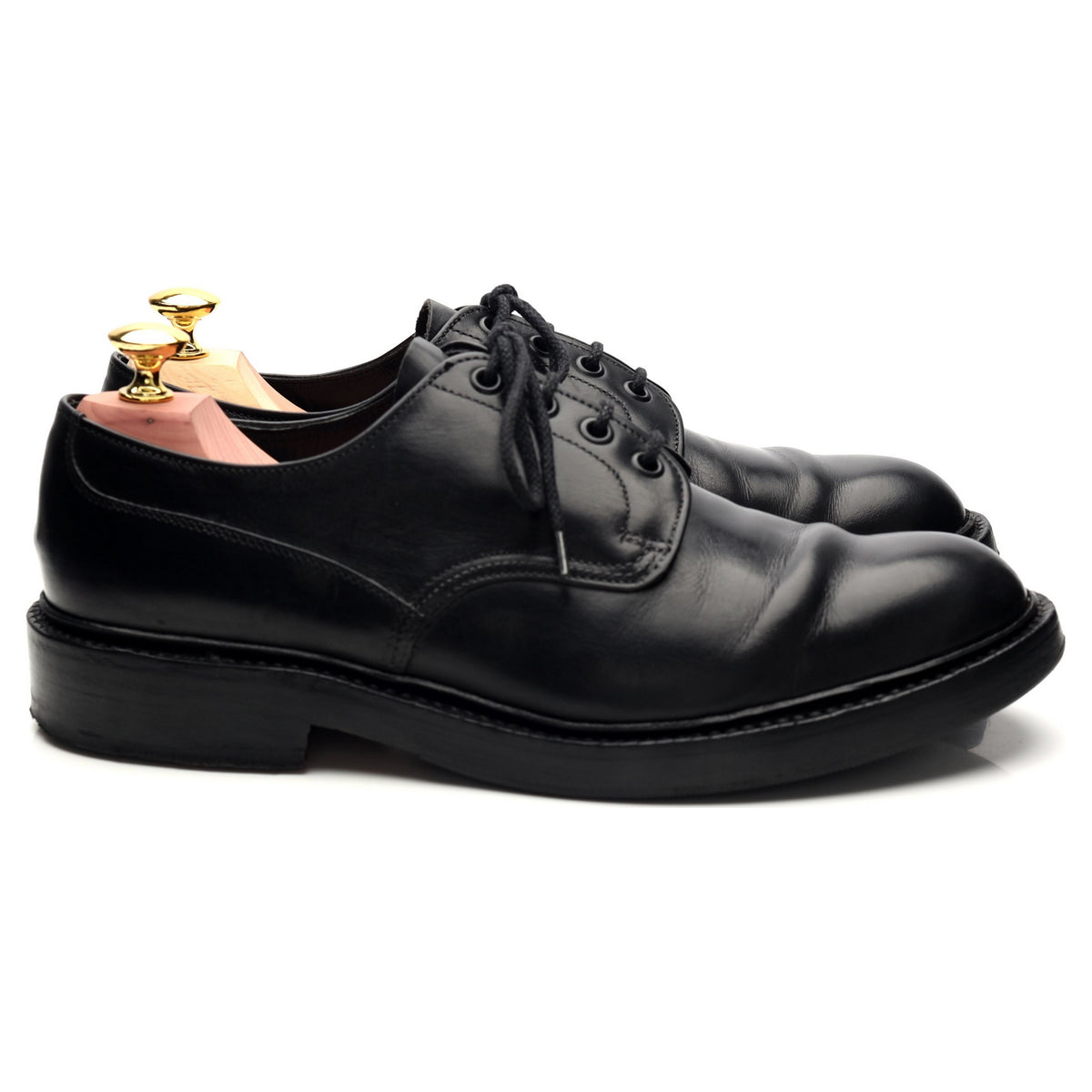 &#39;Road Runner II&#39; Black Leather Derby UK 7.5