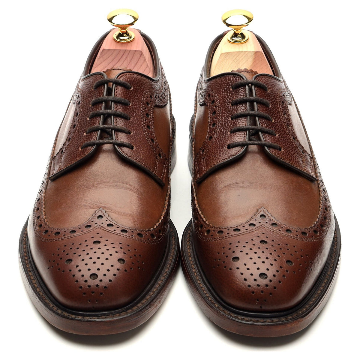 1880 &#39;Taunton&#39; Dark Brown Leather Derby Brogue UK 6 F