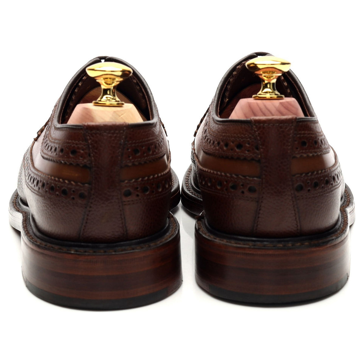 1880 &#39;Taunton&#39; Dark Brown Leather Derby Brogue UK 6 F