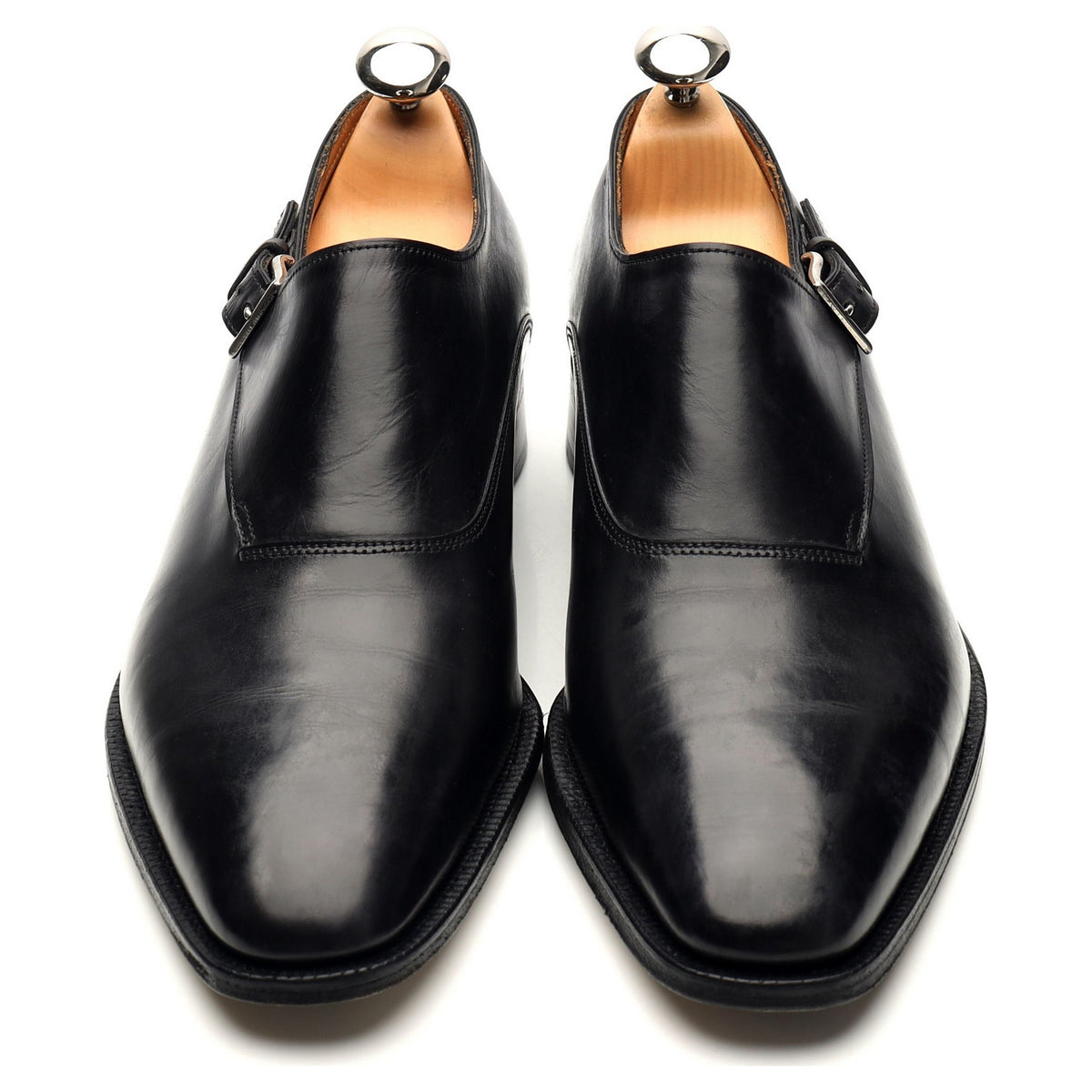 &#39;Vale&#39; Black Leather Monk Strap UK 7 E