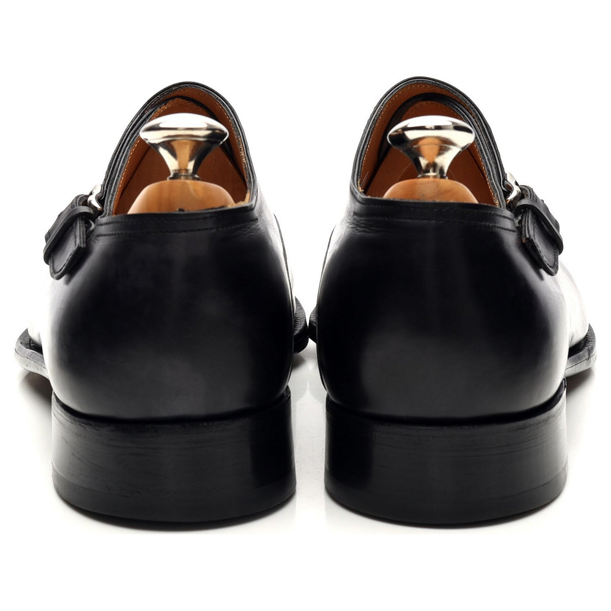 &#39;Vale&#39; Black Leather Monk Strap UK 7 E