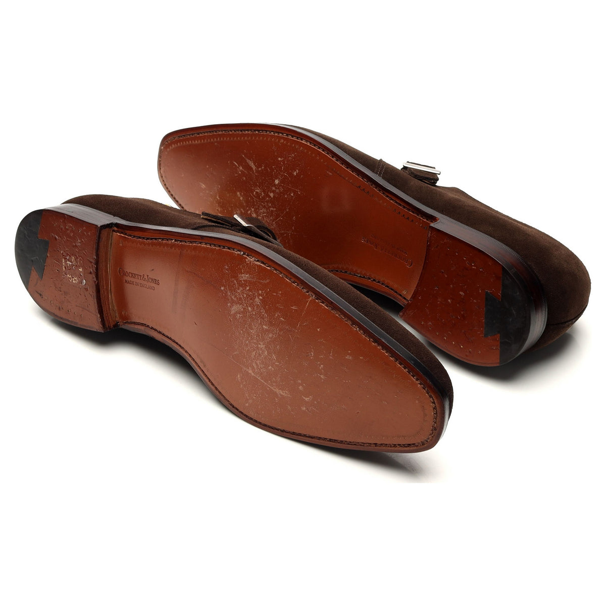 &#39;Monkton&#39; Dark Brown Suede Monk Strap UK 10.5 E