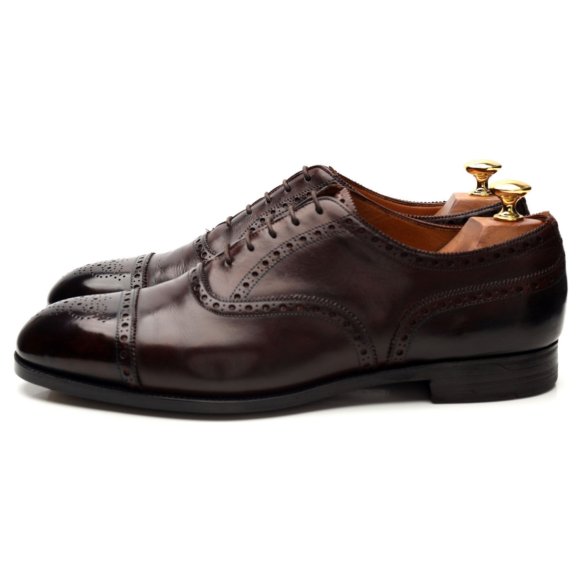 &#39;Cadogan&#39; Dark Brown Leather Oxford Brogue UK 9 E