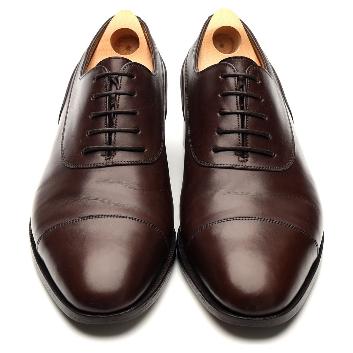 &#39;Stafford&#39; Dark Brown Leather Oxford UK 7 E