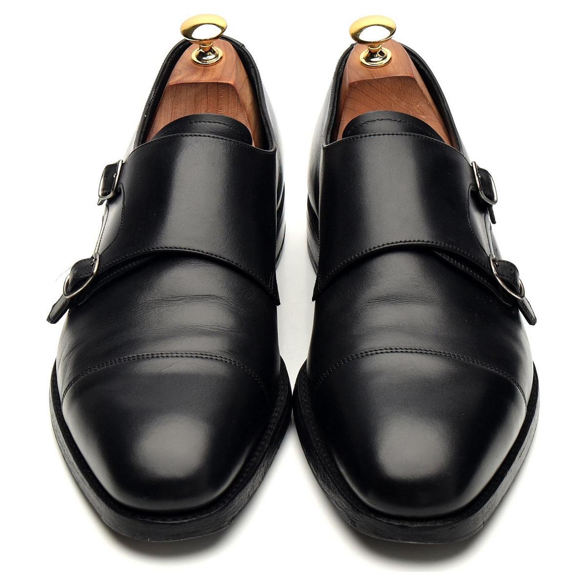 1880 &#39;Cannon&#39; Black Leather Monk Strap UK 9.5 F