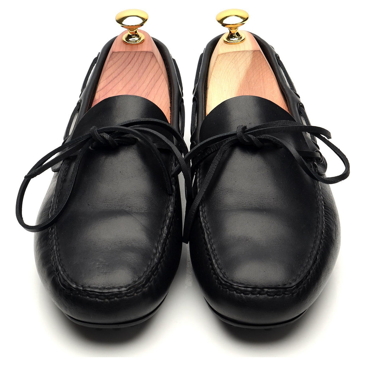 Black Leather Driving Loafer UK 7