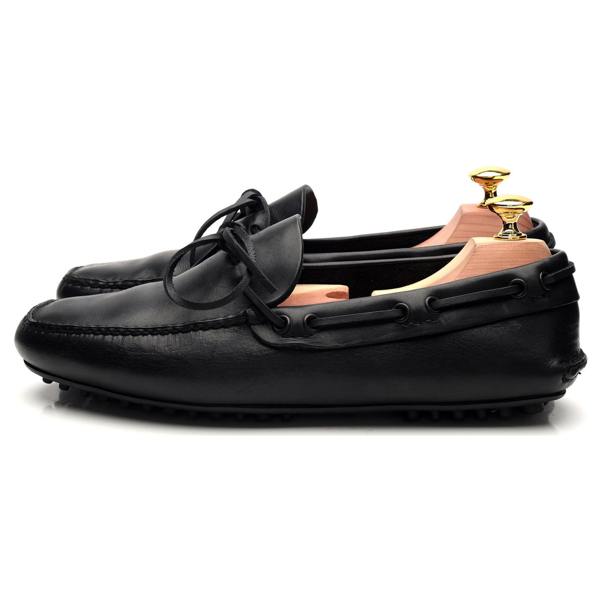 Black Leather Driving Loafer UK 7