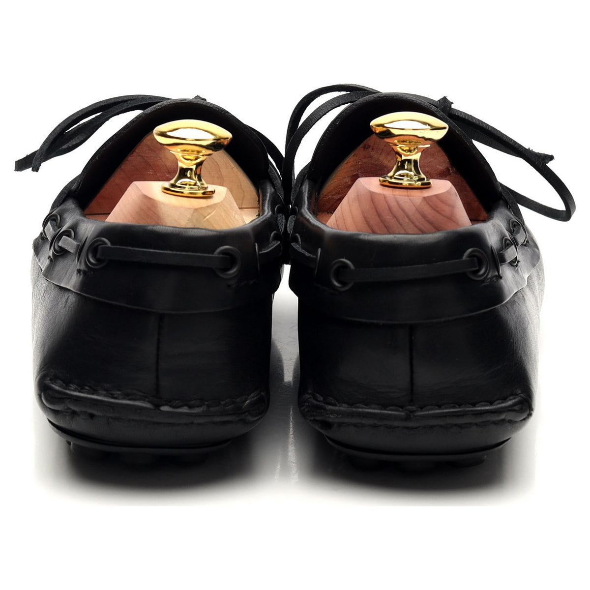 Black Leather Driving Loafer UK 7