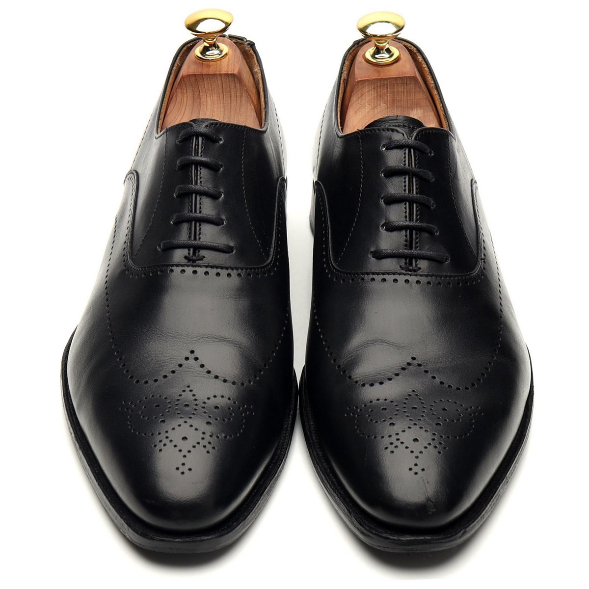 &#39;Weybridge&#39; Black Leather Oxford Brogue UK 8.5 E