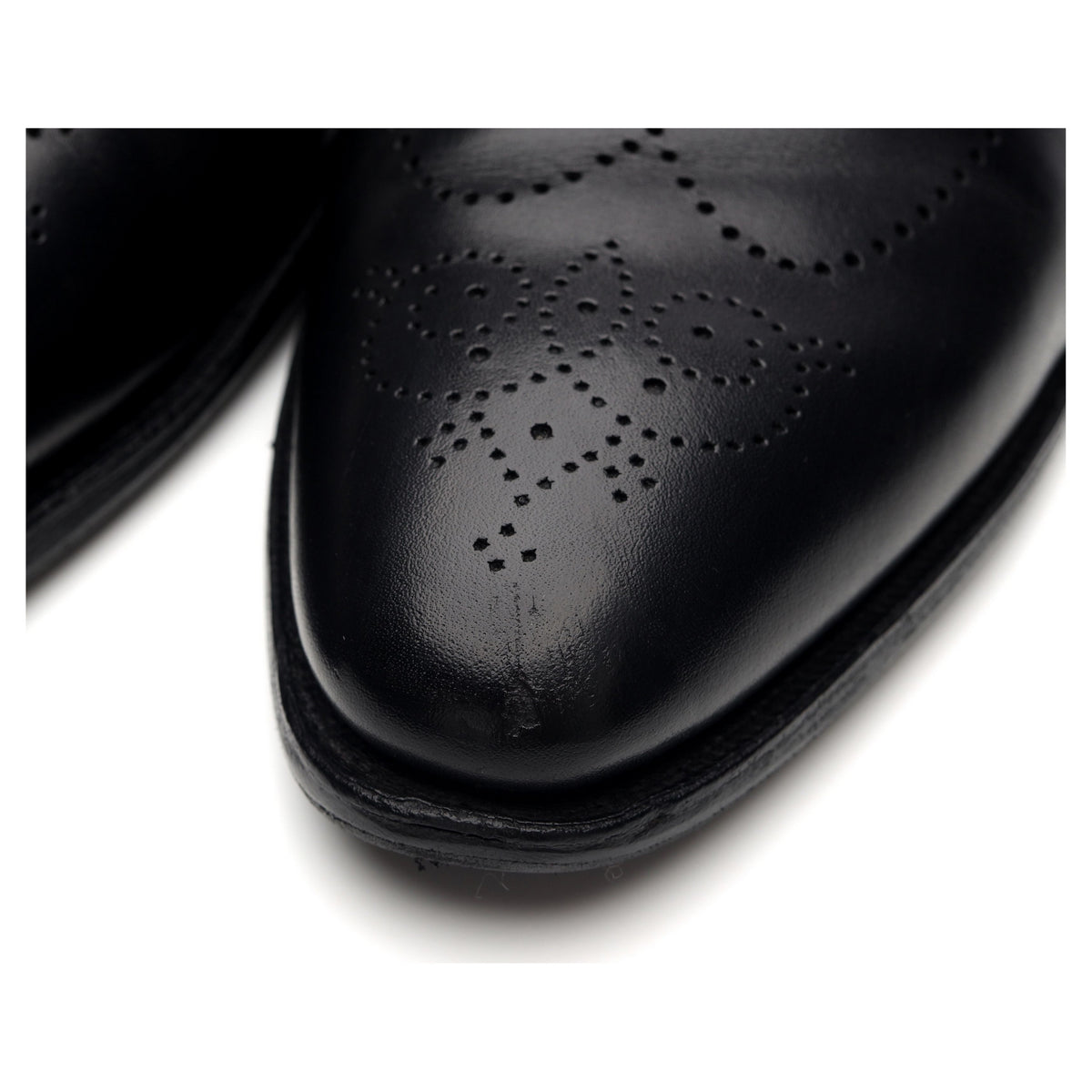 &#39;Weybridge&#39; Black Leather Oxford Brogue UK 8.5 E