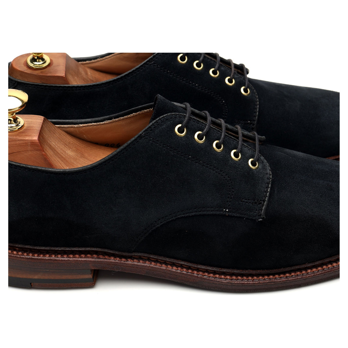 &#39;29331F&#39; Navy Blue Suede Derby UK 8 US 9 D