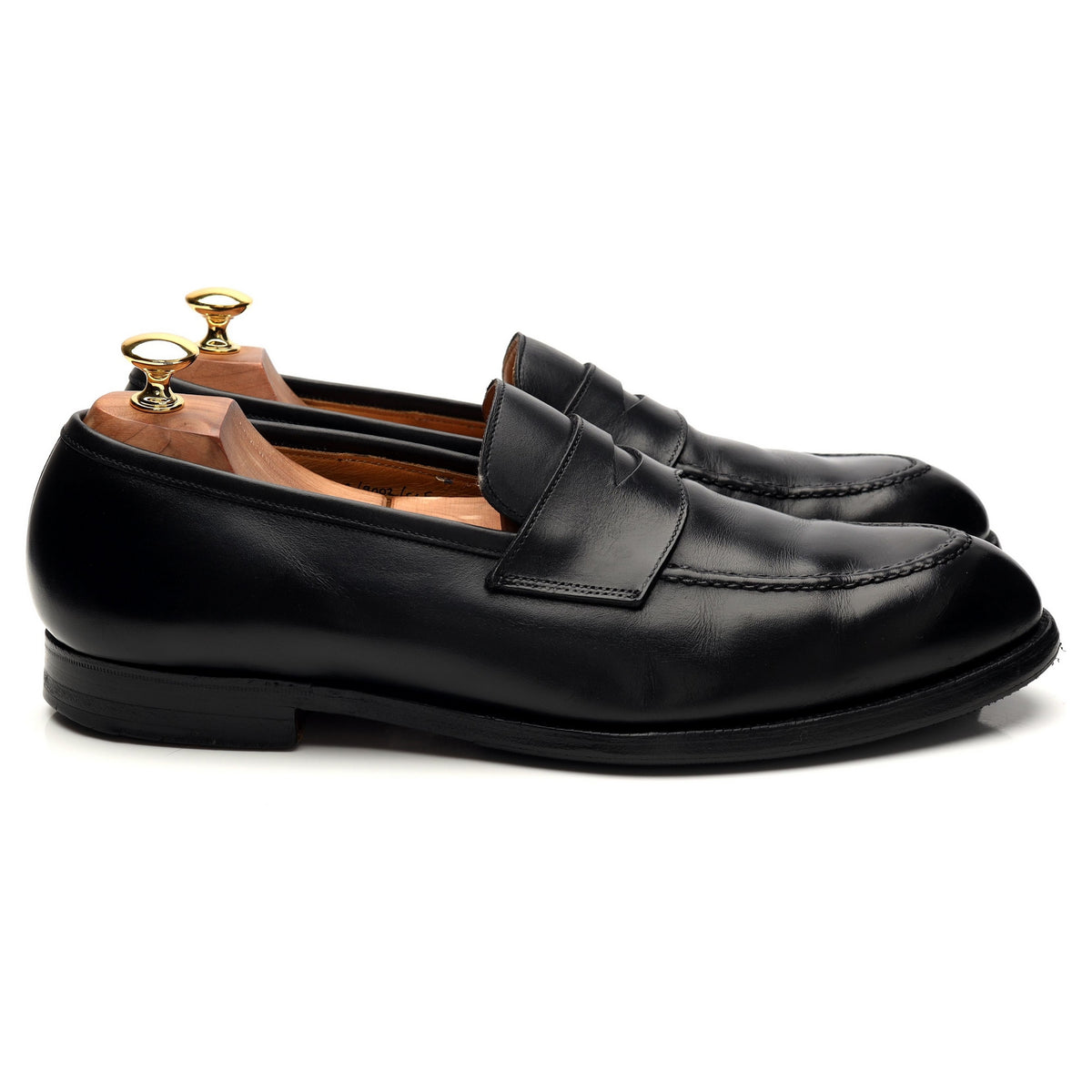 Hackett Black Leather Loafers UK 10.5