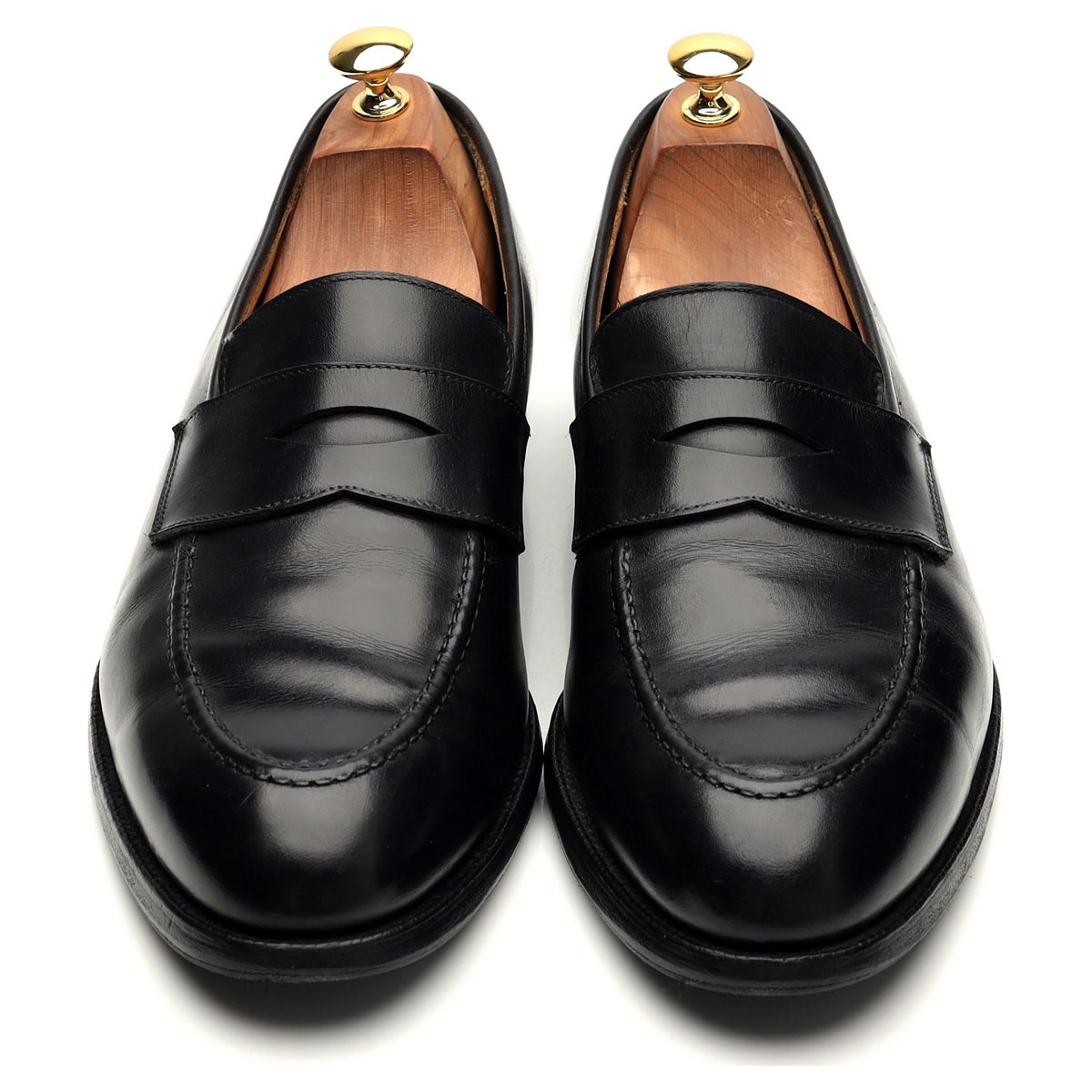 Hackett Black Leather Loafers UK 10.5