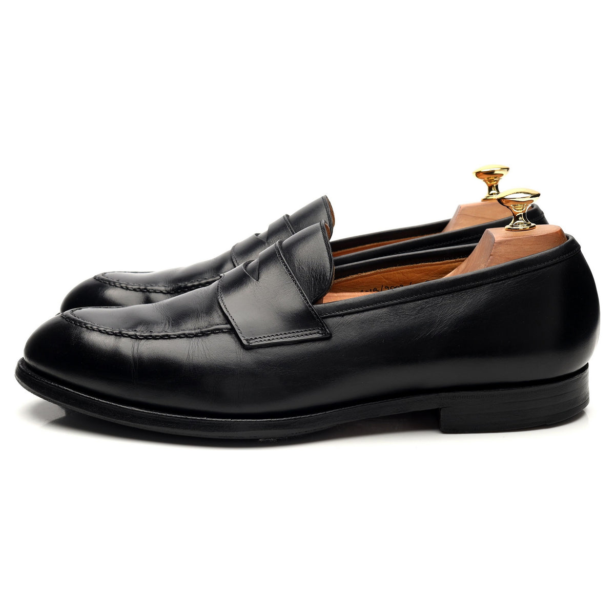 Hackett Black Leather Loafers UK 10.5