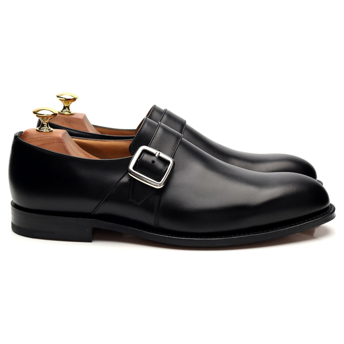 &#39;Westbury&#39; Black Leather Monk Strap UK 8 G