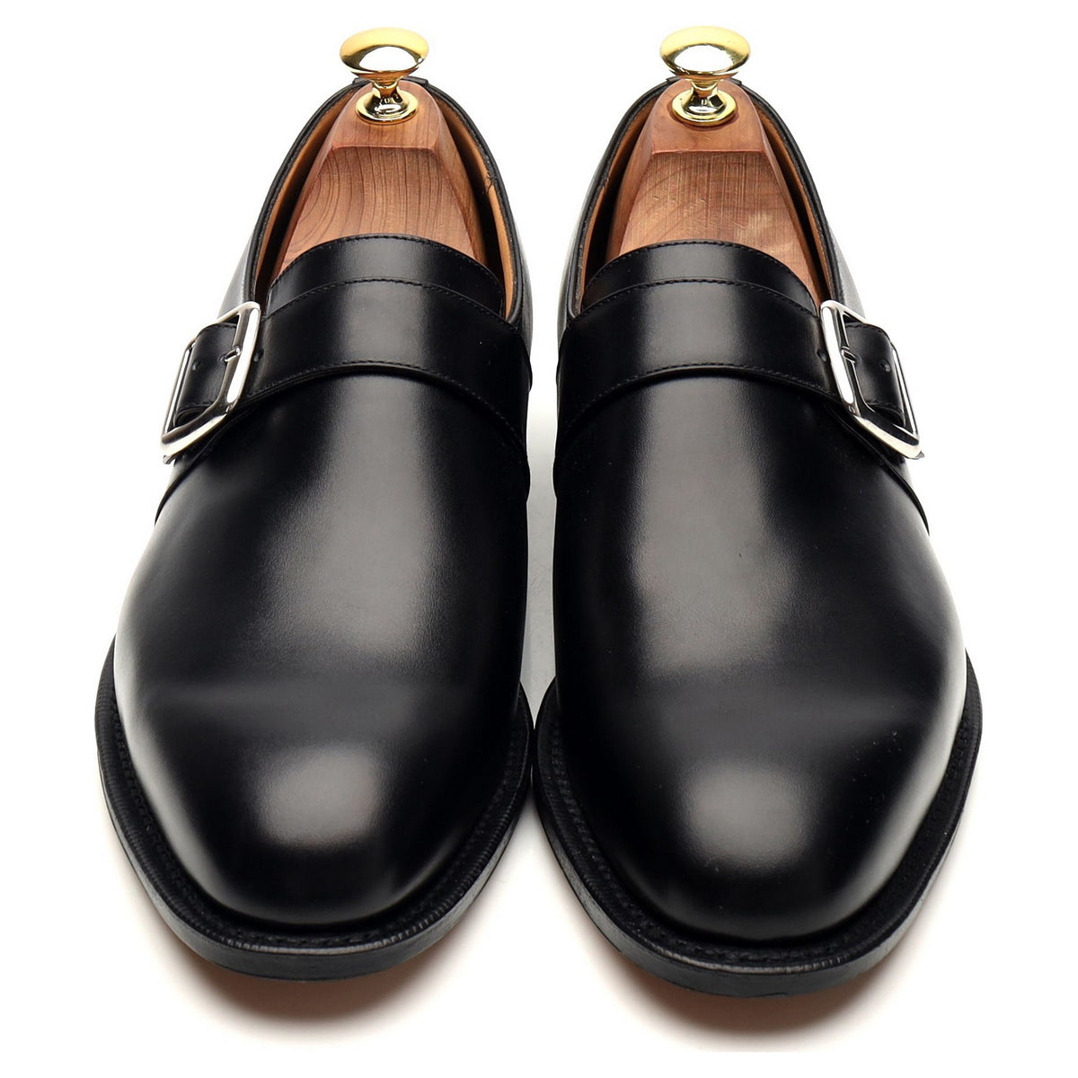 &#39;Westbury&#39; Black Leather Monk Strap UK 8 G