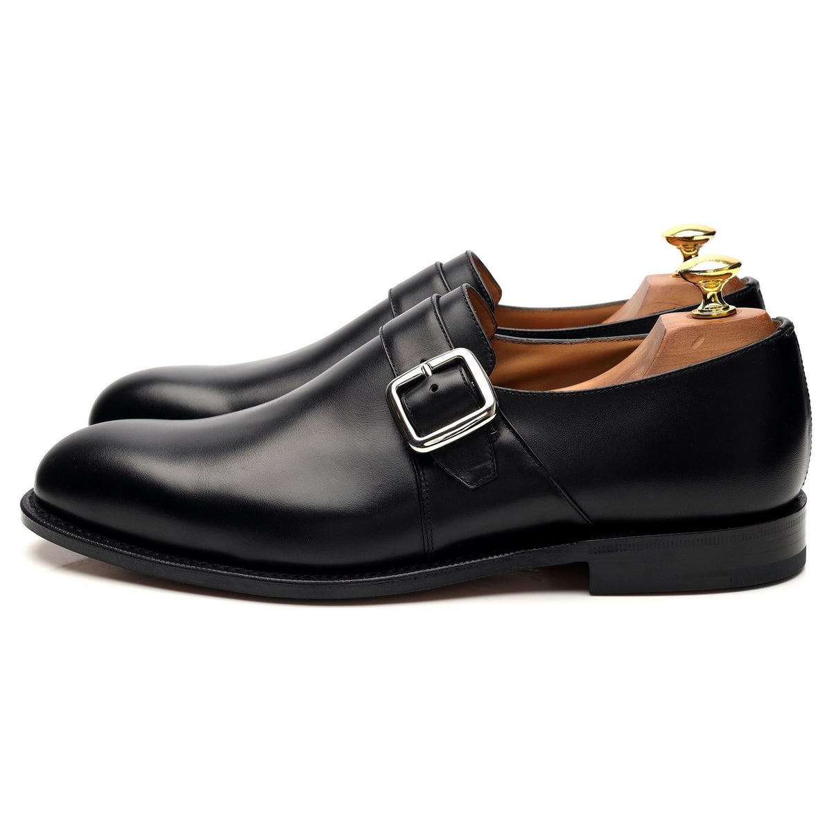 &#39;Westbury&#39; Black Leather Monk Strap UK 8 G