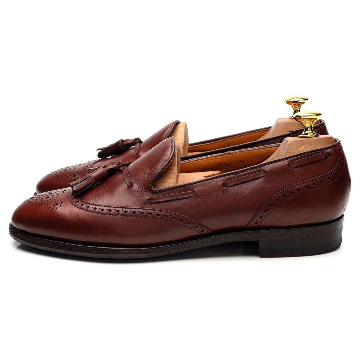 Brown Leather Tassel Loafer UK 8.5