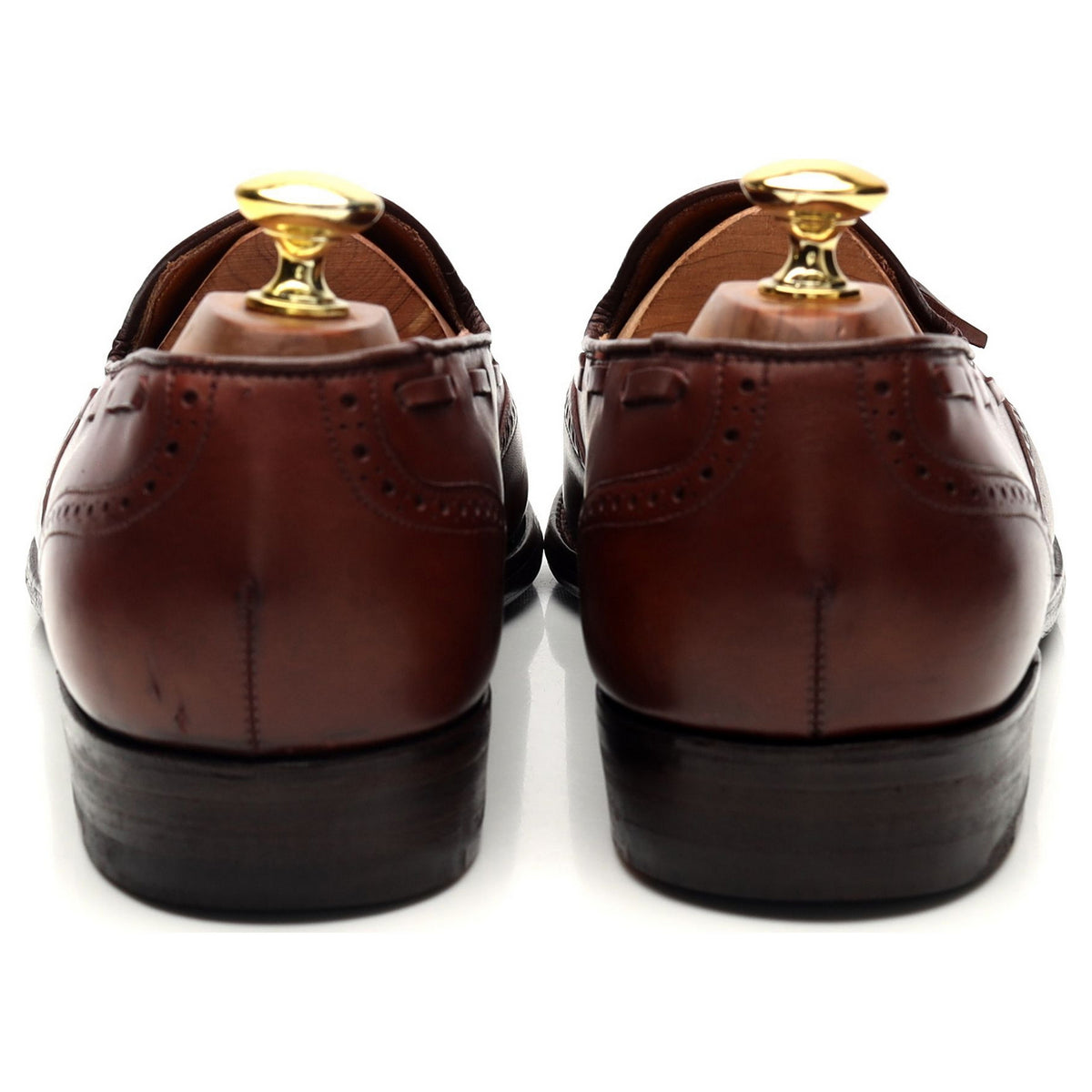 Brown Leather Tassel Loafer UK 8.5