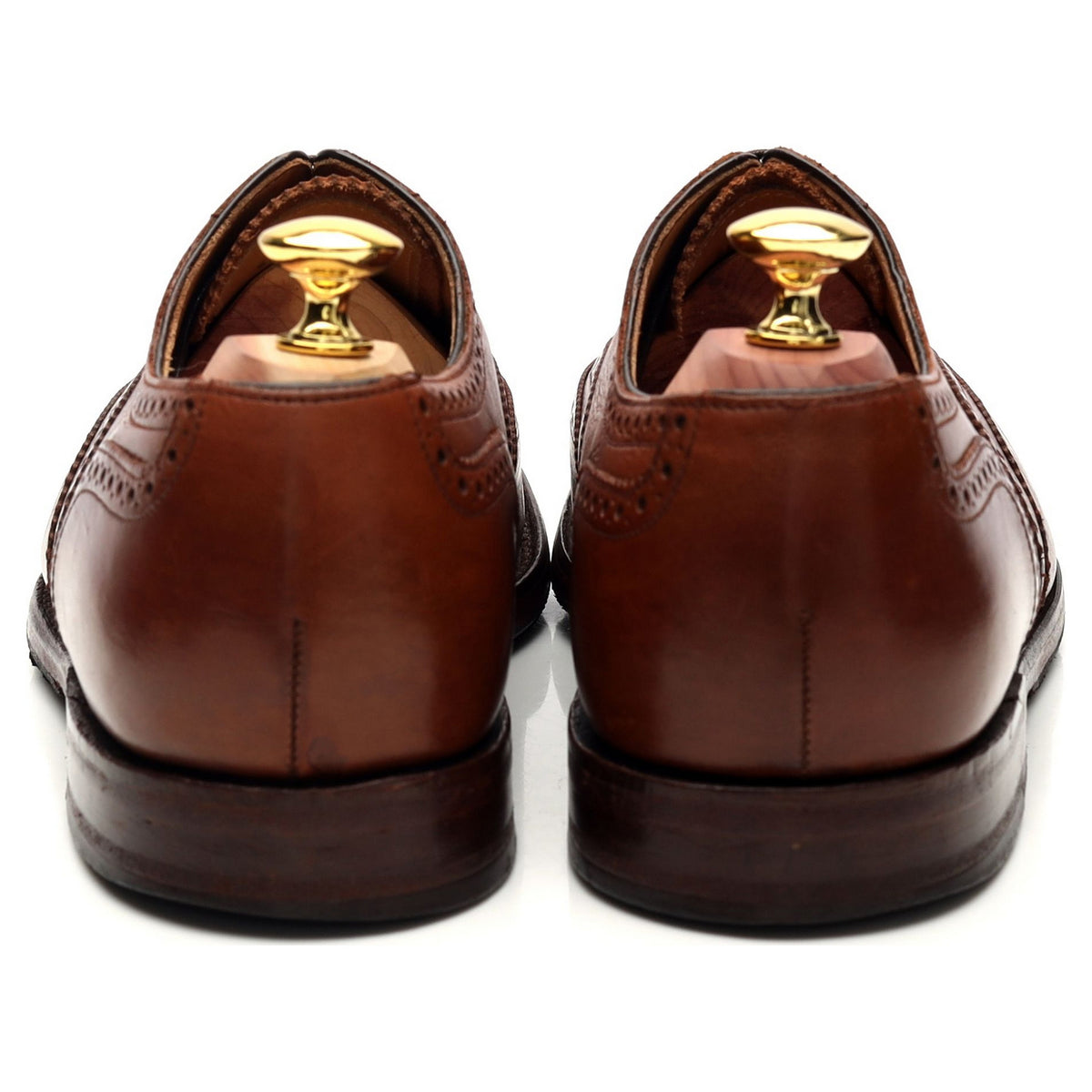 1880 &#39;Buckingham&#39; Tan Brown Leather Oxford Brogue UK 7 F