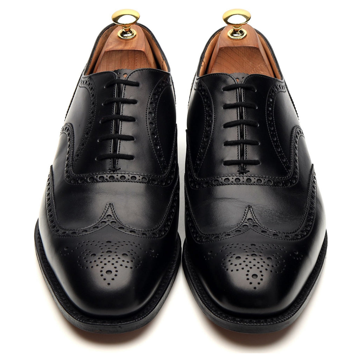 &#39;Chetwynd&#39; Black Leather Oxford Brogue UK 10 G