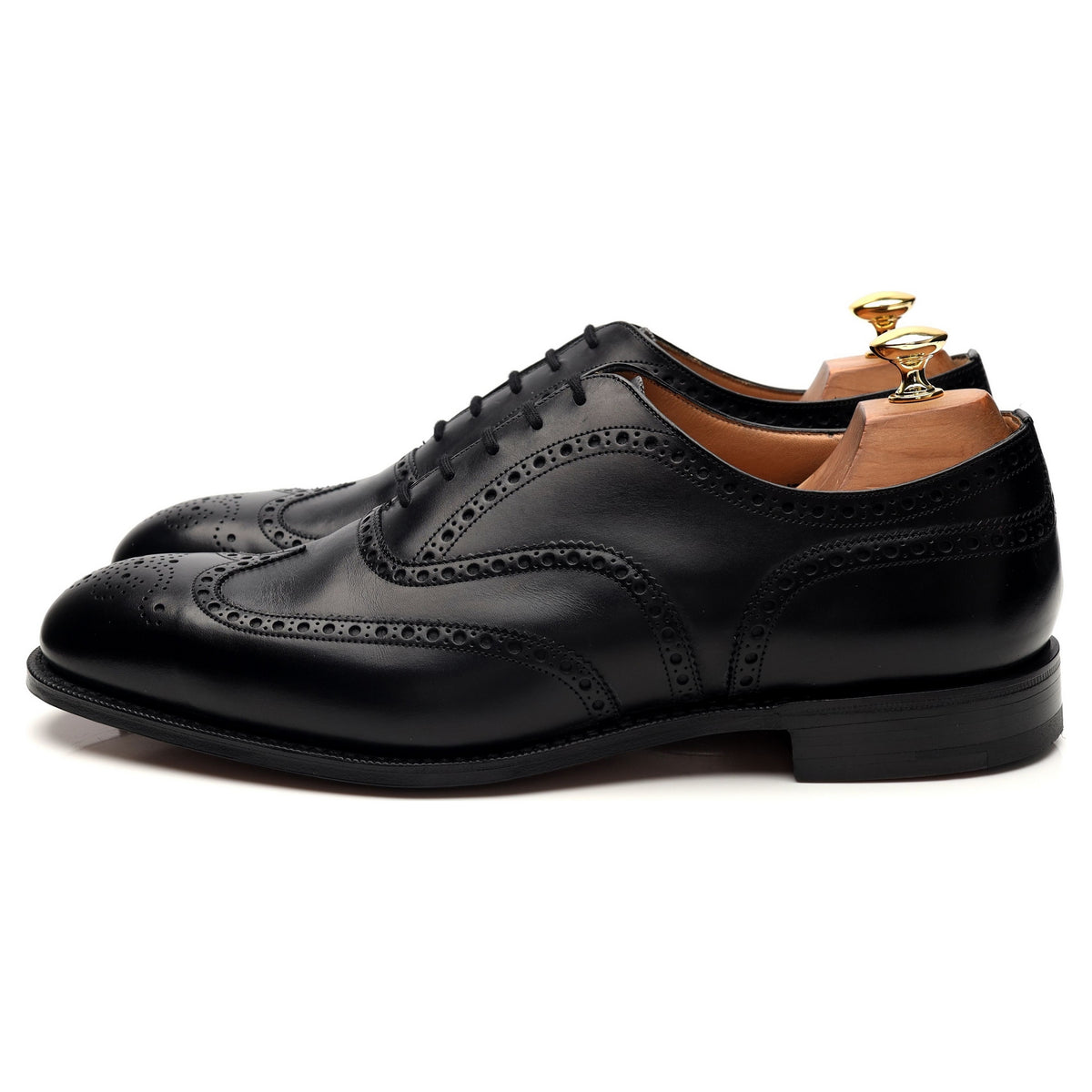 &#39;Chetwynd&#39; Black Leather Oxford Brogue UK 10 G