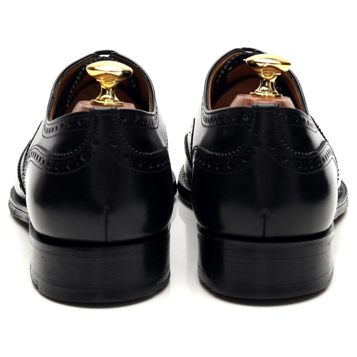 &#39;Chetwynd&#39; Black Leather Oxford Brogues UK 8 F