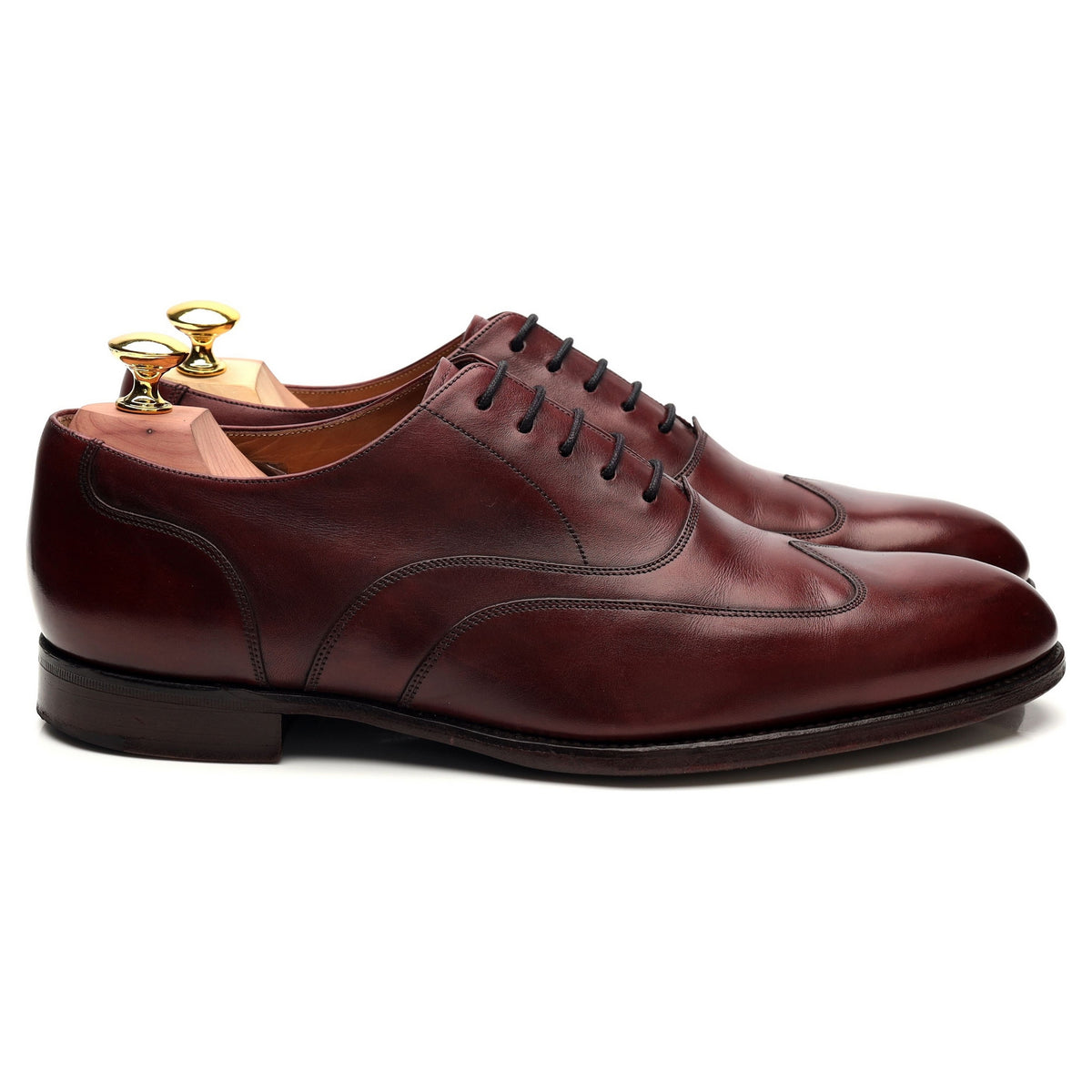 1880 Export Grade &#39;Warwick&#39; Burgundy Leather Oxford UK 7 F