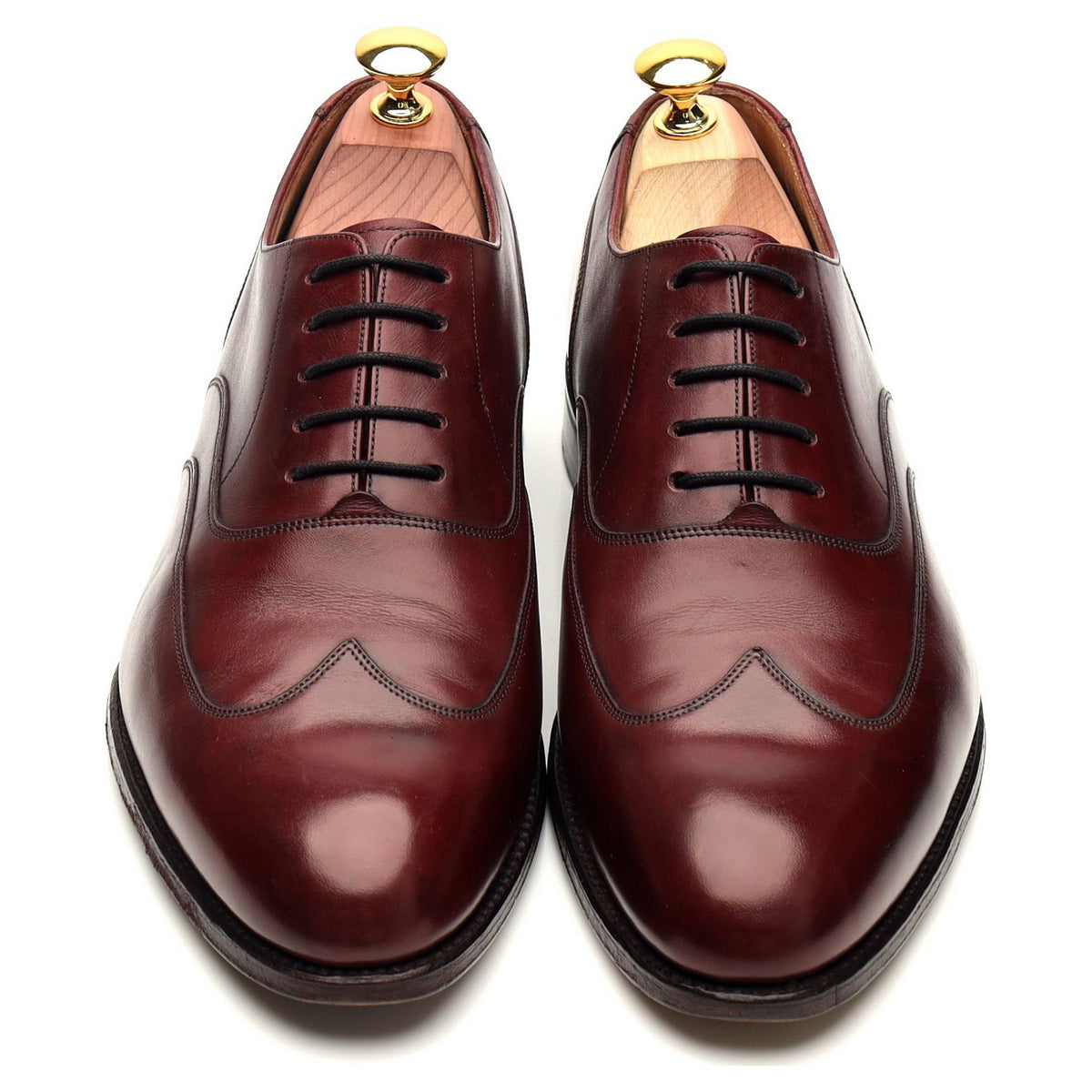 1880 Export Grade &#39;Warwick&#39; Burgundy Leather Oxford UK 7 F