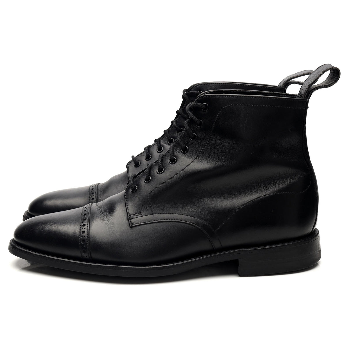 1880 &#39;Hyde&#39; Black Leather Derby Boots UK 7 F