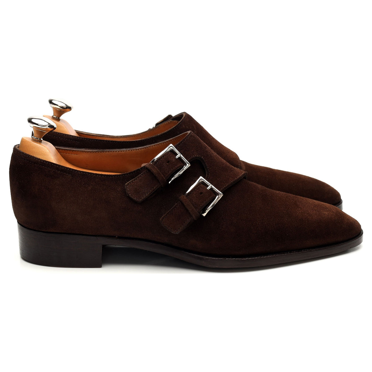 &#39;Chapel&#39; Dark Brown Suede Double Monk Strap UK 7 E