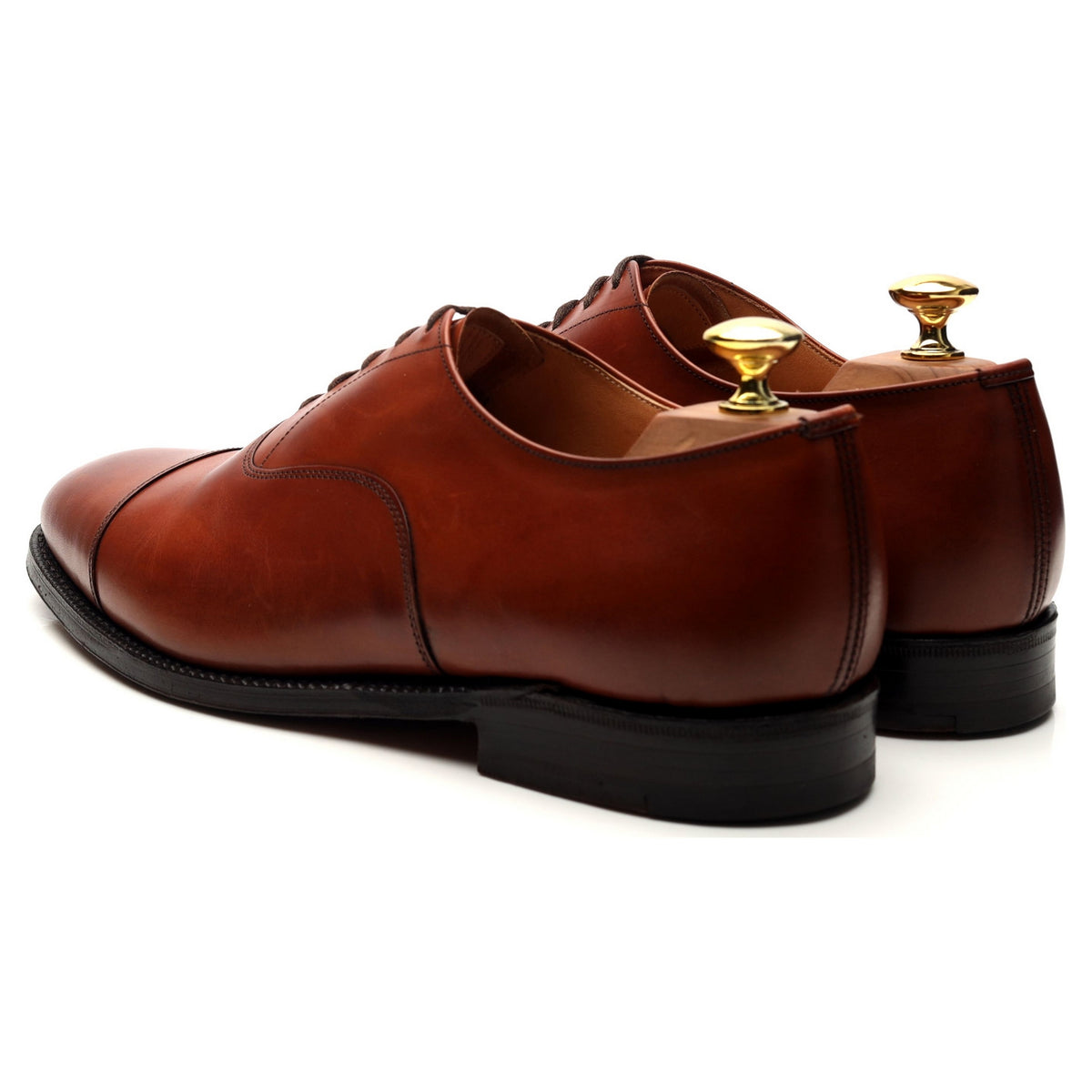 &#39;Canberra&#39; Tan Brown Leather Oxford UK 8 F