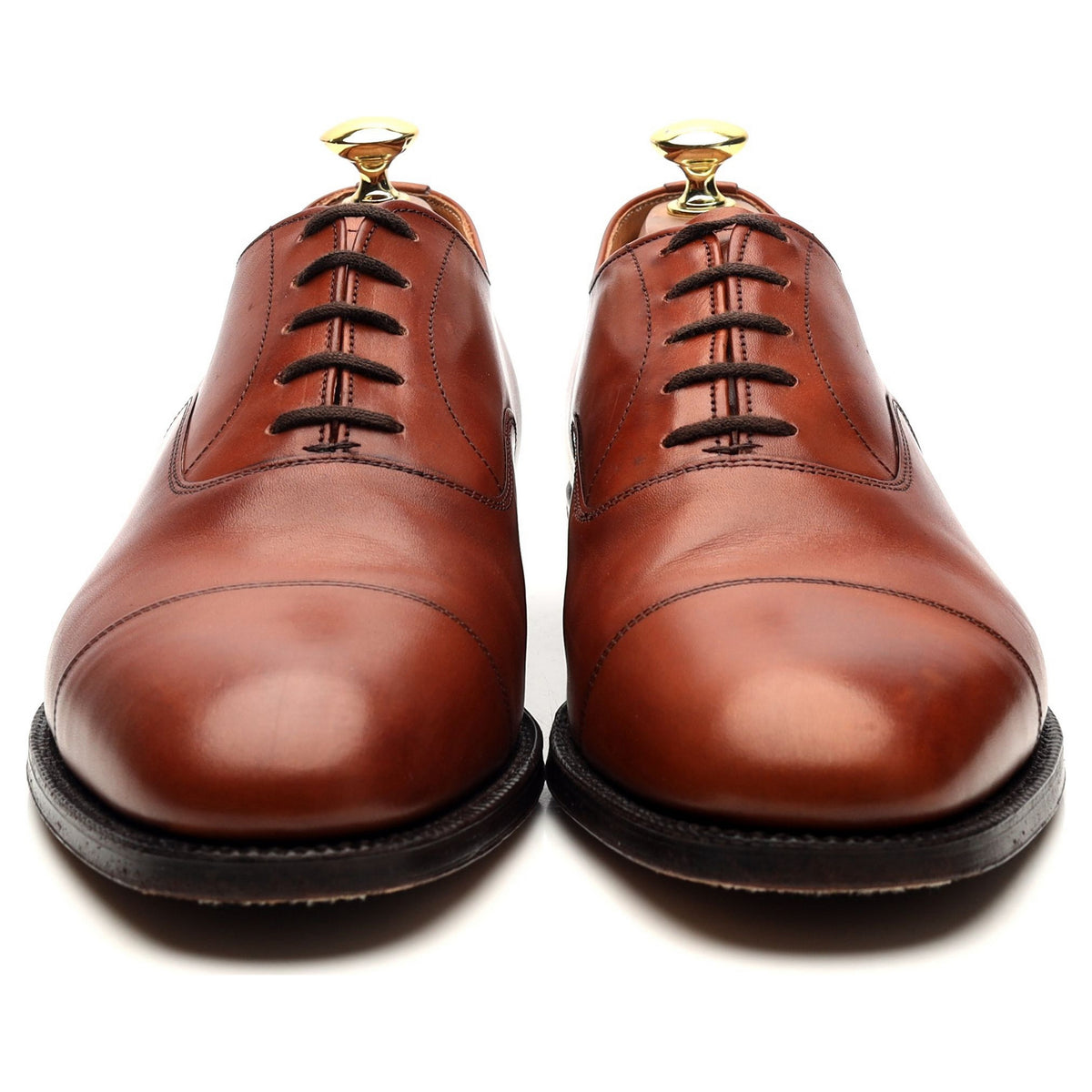 &#39;Canberra&#39; Tan Brown Leather Oxford UK 8 F
