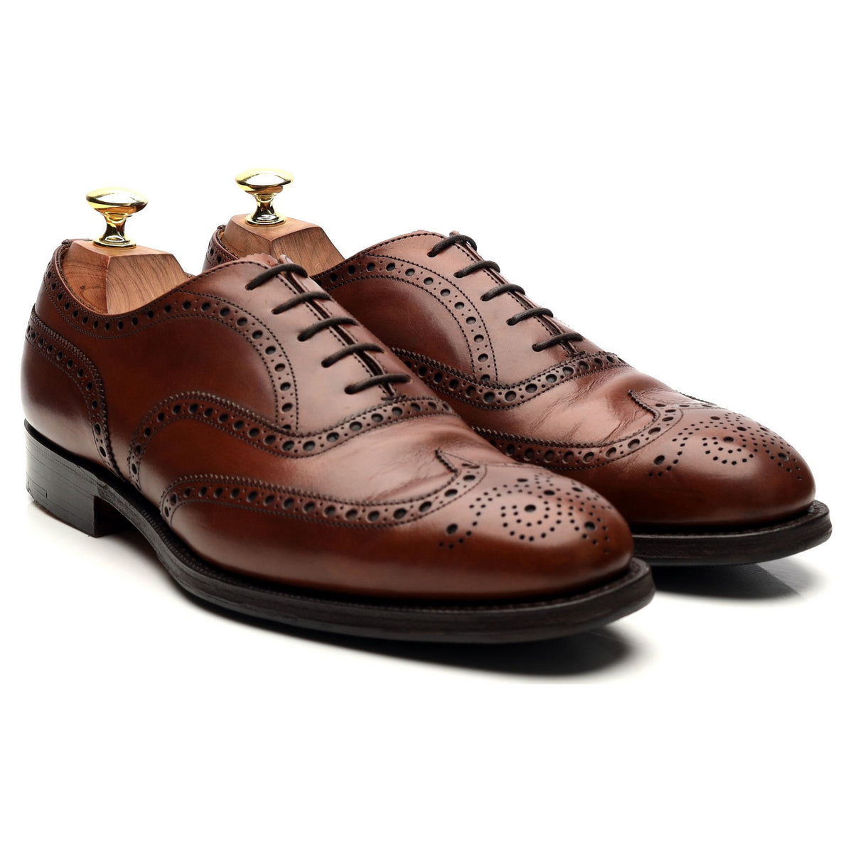 &#39;Chetwynd&#39; Brown Leather Oxford Brogues UK 7 F