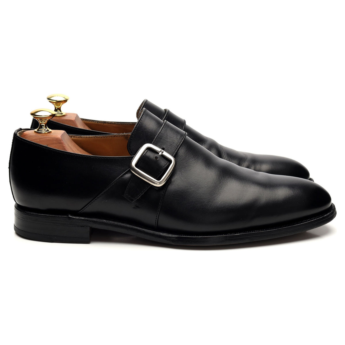 &#39;Ranscombe&#39; Black Leather Monk Strap UK 8 F