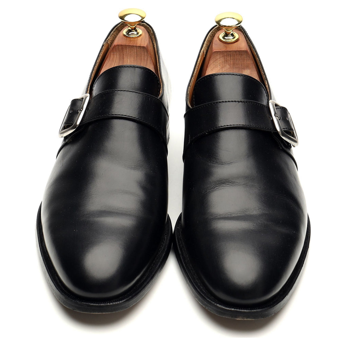 &#39;Ranscombe&#39; Black Leather Monk Strap UK 8 F