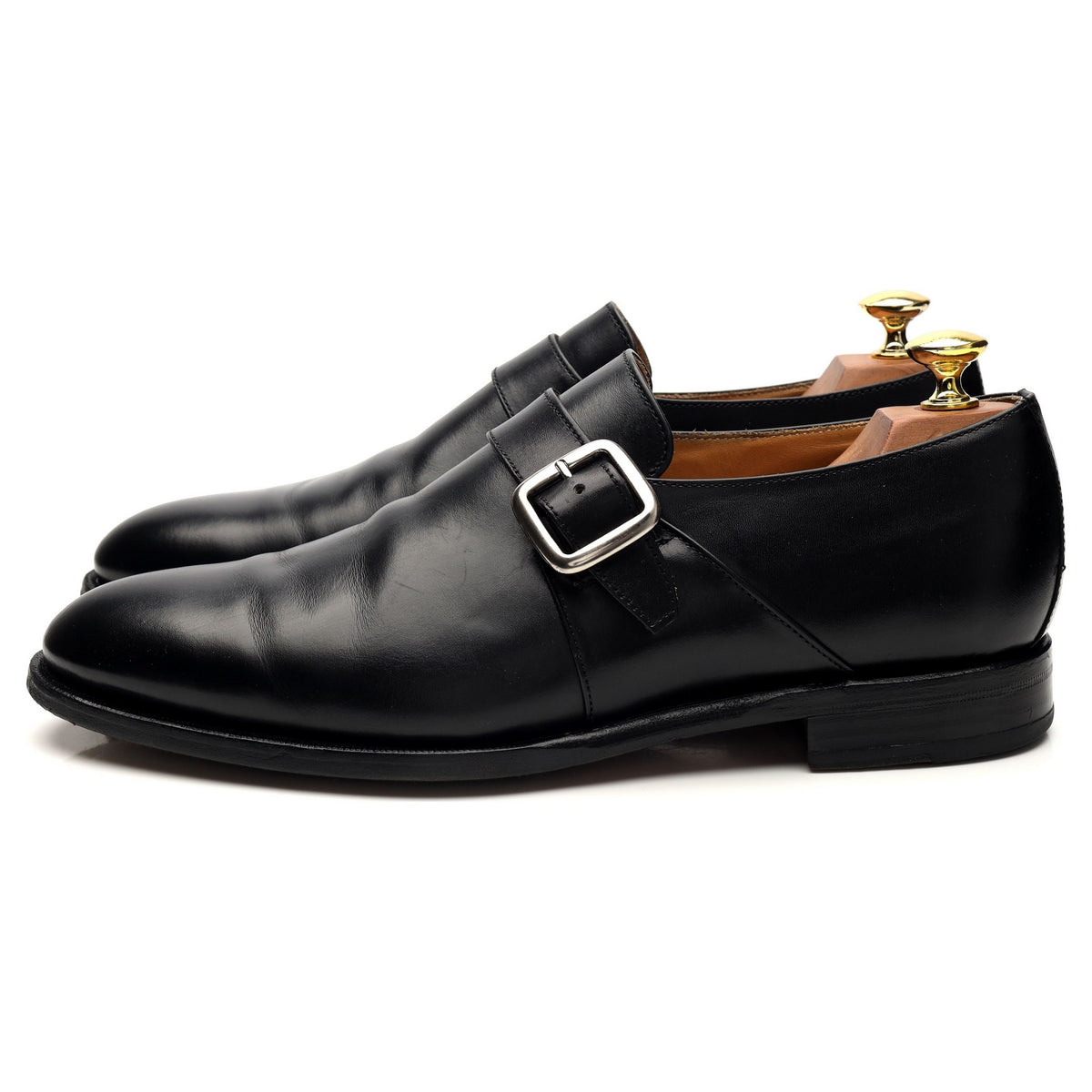 &#39;Ranscombe&#39; Black Leather Monk Strap UK 8 F