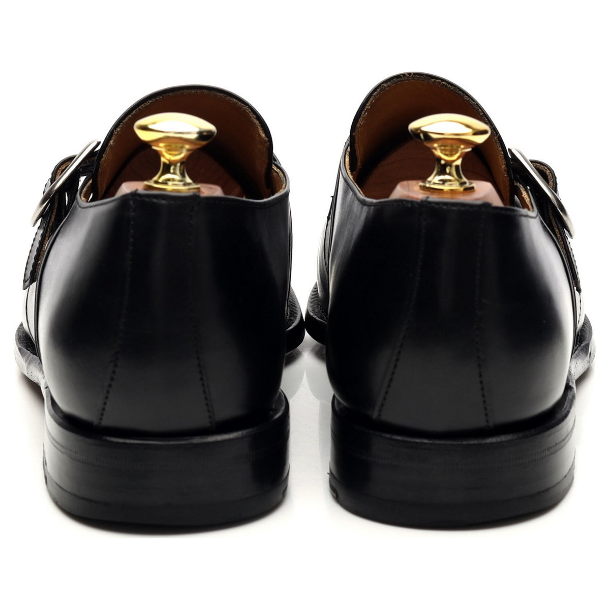 &#39;Ranscombe&#39; Black Leather Monk Strap UK 8 F